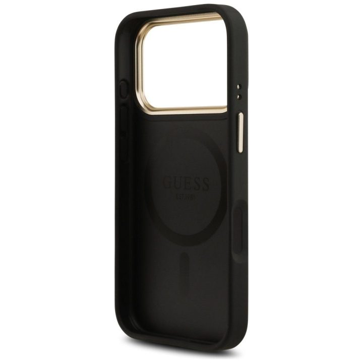 Telefono dėklas iPhone 17 Pro juodas MagSafe Guess