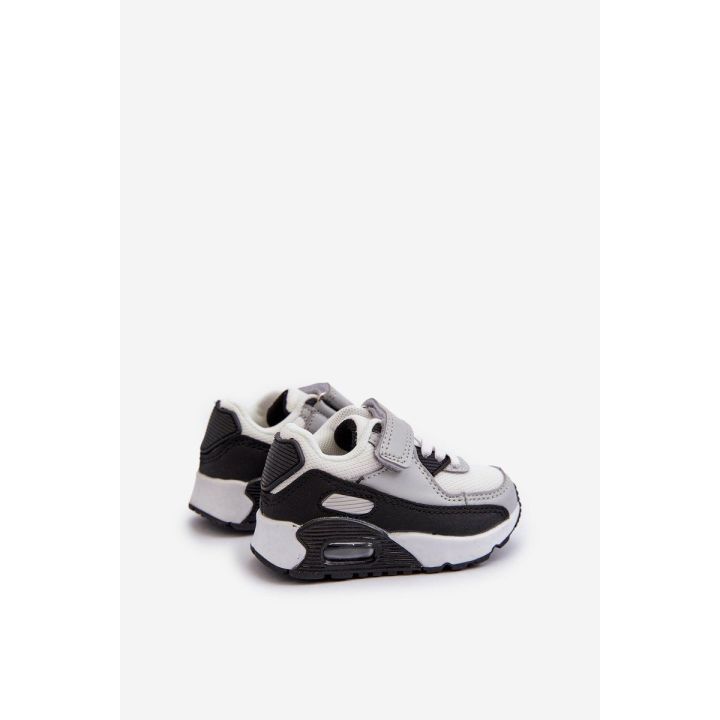 Vaikiški sportbačiai su Velcro užsegimu Kristandra pilki