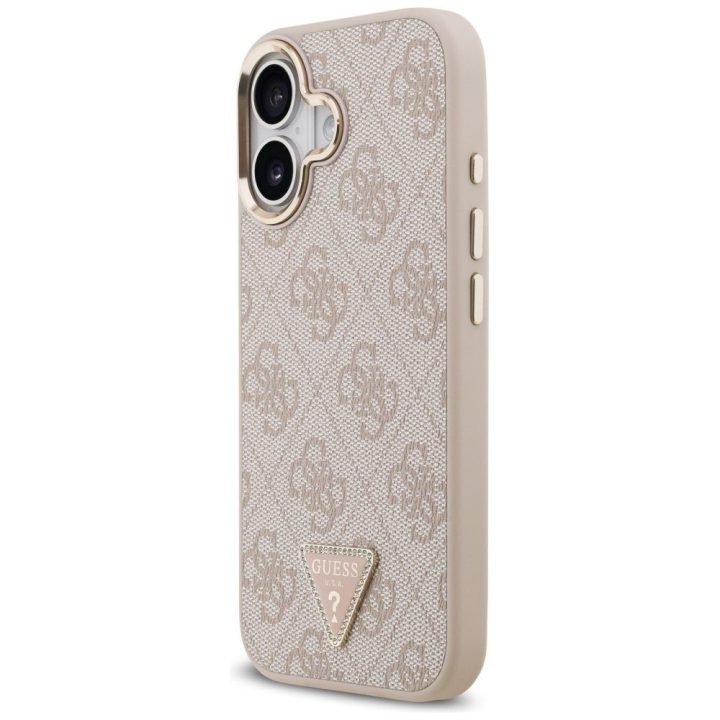 Telefono dėklas iPhone 17 smėlio spalvos MagSafe Guess