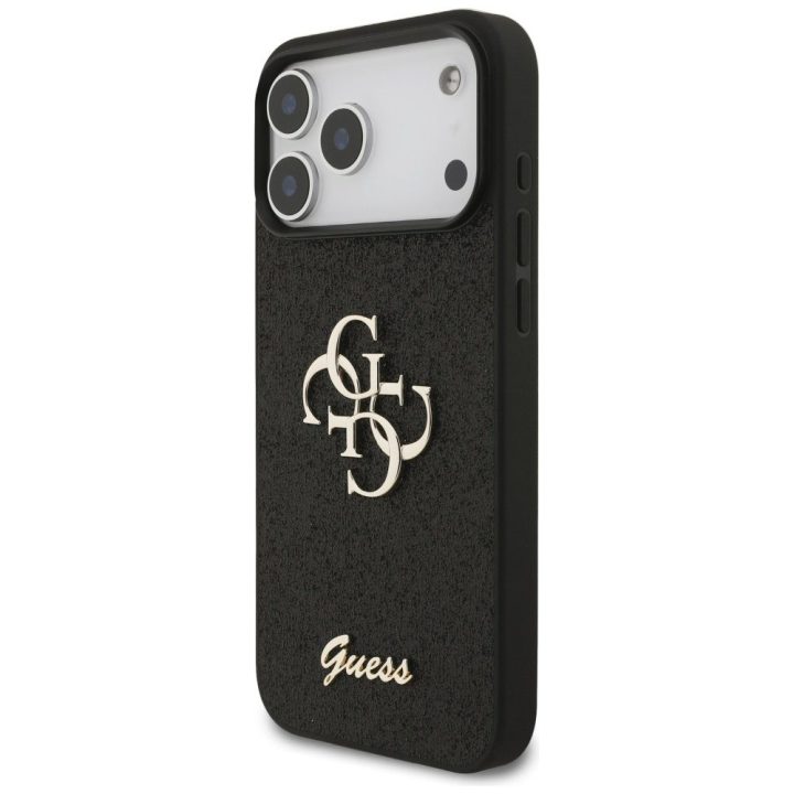 Telefono dėklas iPhone 17 Pro Max juodas blizgus Guess