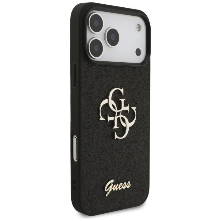 Telefono dėklas iPhone 17 Pro Max juodas blizgus Guess