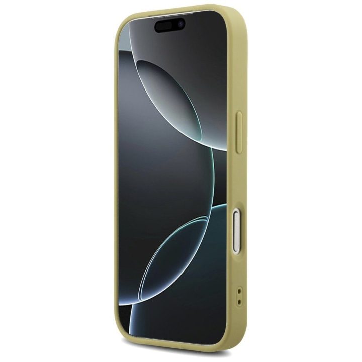 Telefono dėklas iPhone 17 Pro aukso spalvos blizgus Guess