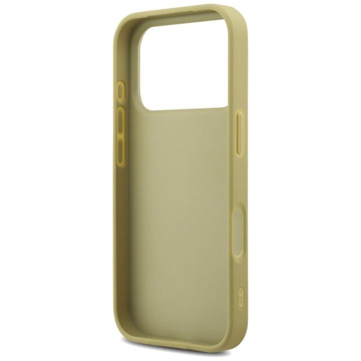 Telefono dėklas iPhone 17 Pro aukso spalvos blizgus Guess