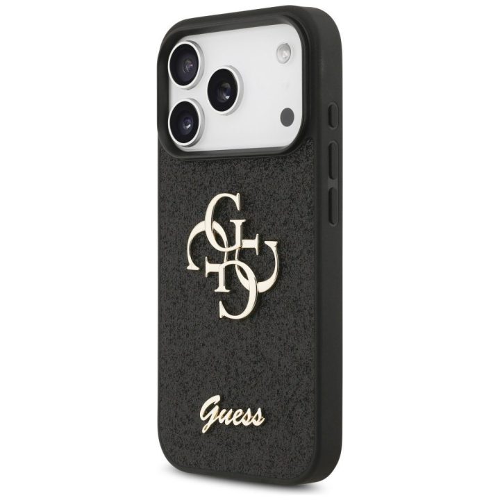Telefono dėklas iPhone 17 Pro juodas blizgus Guess