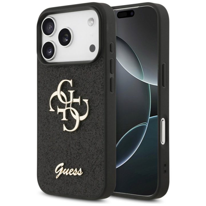 Telefono dėklas iPhone 17 Pro juodas blizgus Guess