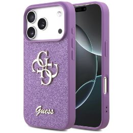 Telefono dėklas iPhone 17 Pro violetinis blizgus Guess
