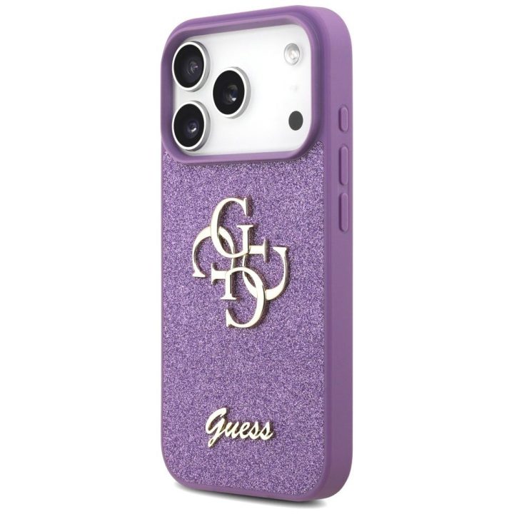 Telefono dėklas iPhone 17 Pro violetinis blizgus Guess