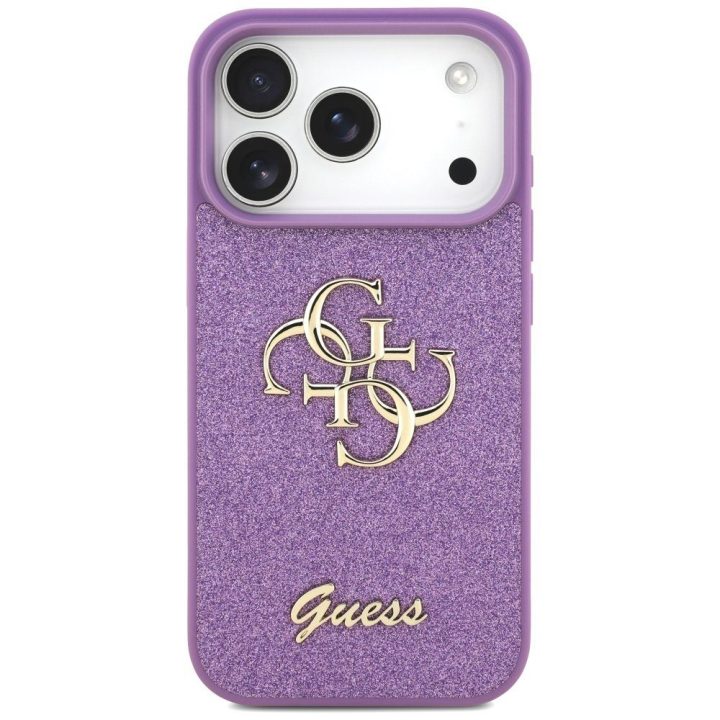 Telefono dėklas iPhone 17 Pro violetinis blizgus Guess