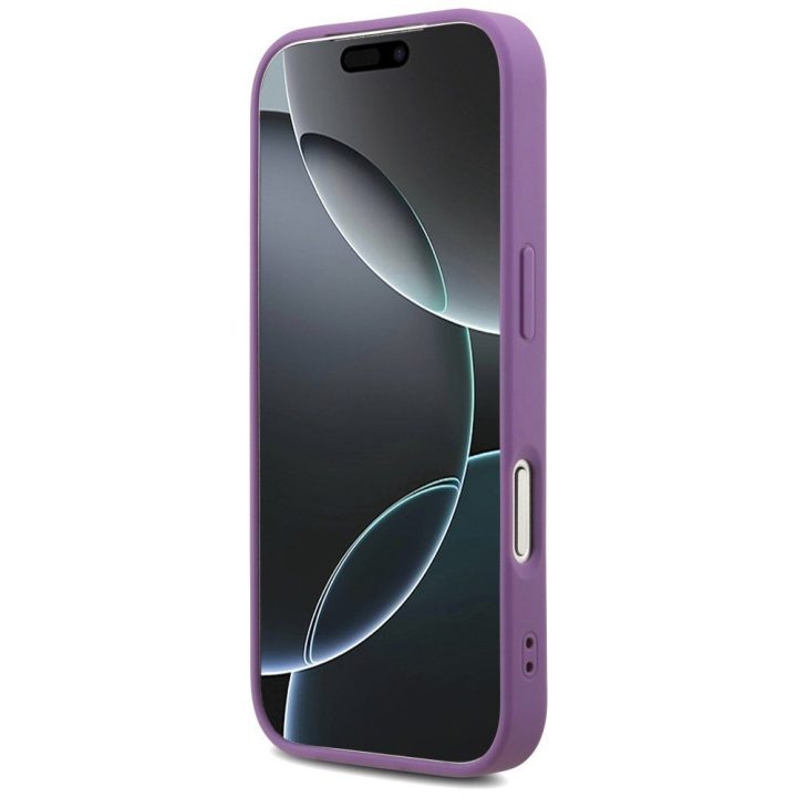 Telefono dėklas iPhone 17 Pro violetinis blizgus Guess