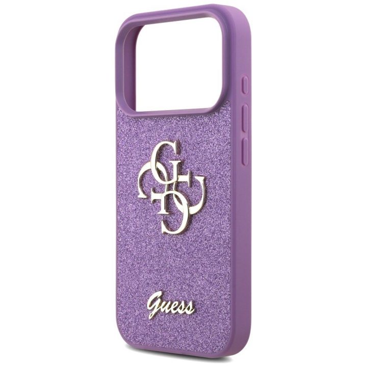 Telefono dėklas iPhone 17 Pro violetinis blizgus Guess