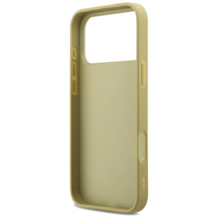 Telefono dėklas iPhone 17 Pro Max aukso spalvos blizgus Guess