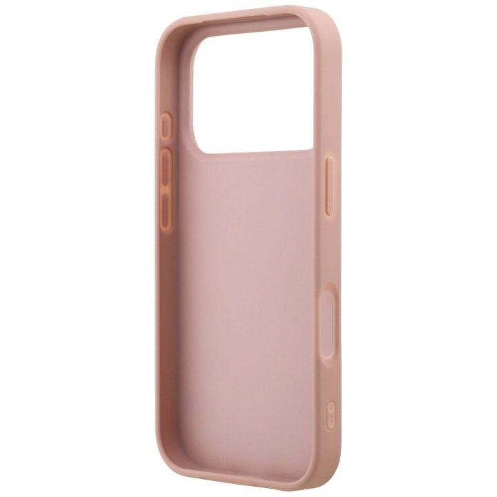Telefono dėklas iPhone 17 Pro rožinis blizgus Guess