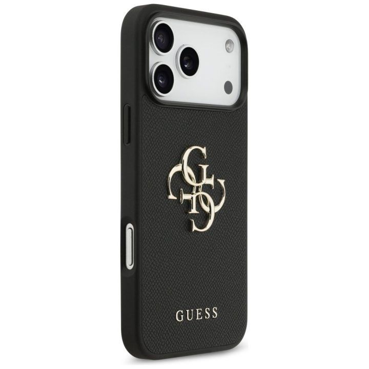 Telefono dėklas iPhone 17 Pro Max juodas Guess Classic Logo