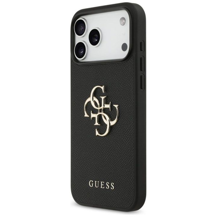 Telefono dėklas iPhone 17 Pro Max juodas Guess Classic Logo