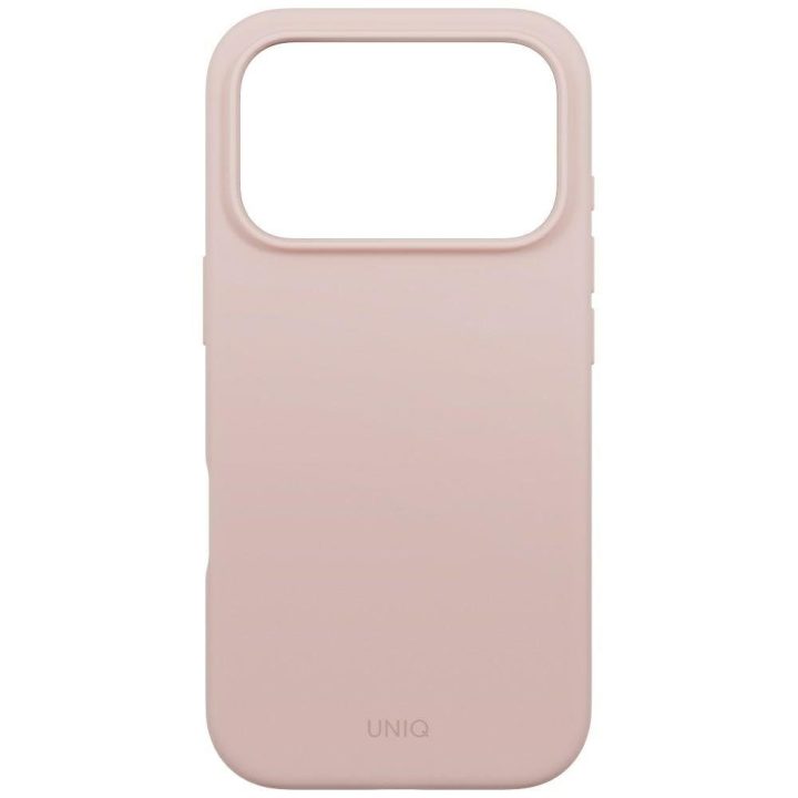 Telefono dėklas iPhone 17 Pro rožinis MagClick Uniq Lino