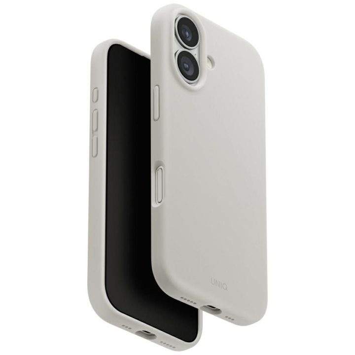 Telefono dėklas iPhone 17 pilkas MagSafe Uniq Lino