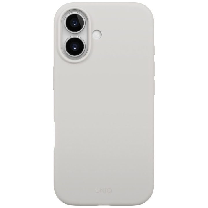 Telefono dėklas iPhone 17 pilkas MagSafe Uniq Lino