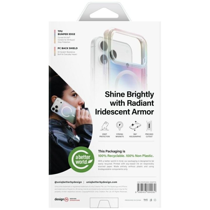 Telefono dėklas iPhone 17 Pro Max permatomas MagSafe Uniq