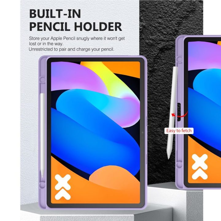 Planšetės dėklas Lenovo Idea Tab 11.0 TB-336 violetinis su pieštuko laikikliu