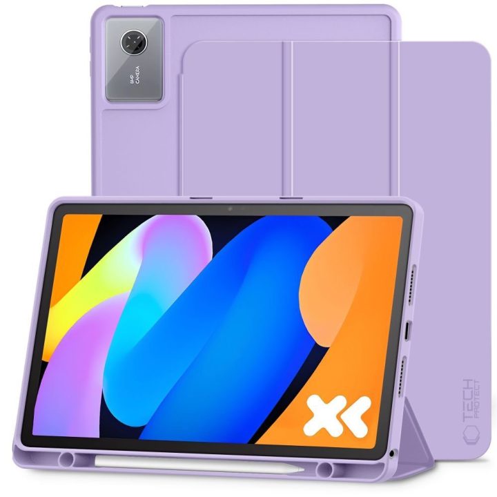 Planšetės dėklas Lenovo Idea Tab 11.0 TB-336 violetinis su pieštuko laikikliu