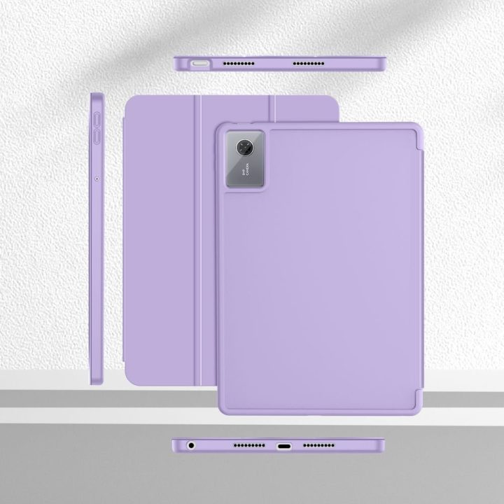 Planšetės dėklas Lenovo Idea Tab 11.0 TB-336 violetinis su pieštuko laikikliu