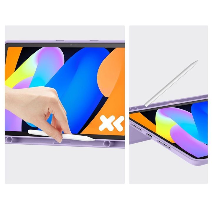 Planšetės dėklas Lenovo Idea Tab 11.0 TB-336 violetinis su pieštuko laikikliu