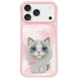 Telefono dėklas iPhone 17 Pro rožinis su kate Nimmy