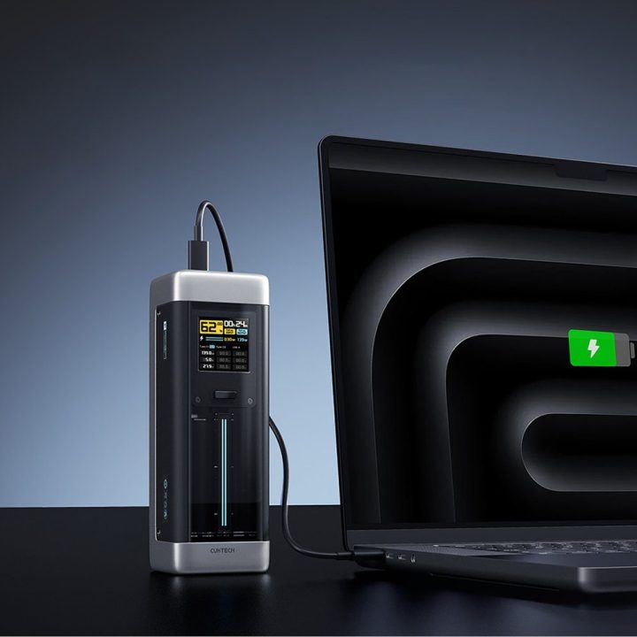 Išorinė baterija 25000 mAh 210 W juoda Cuktech