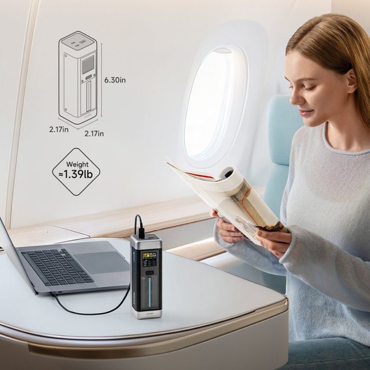 Išorinė baterija 25000 mAh 210 W juoda Cuktech