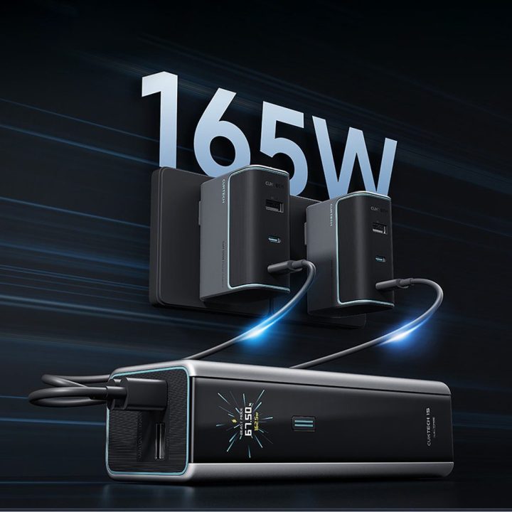 Išorinė baterija 210 W 20000 mAh pilka Cuktech