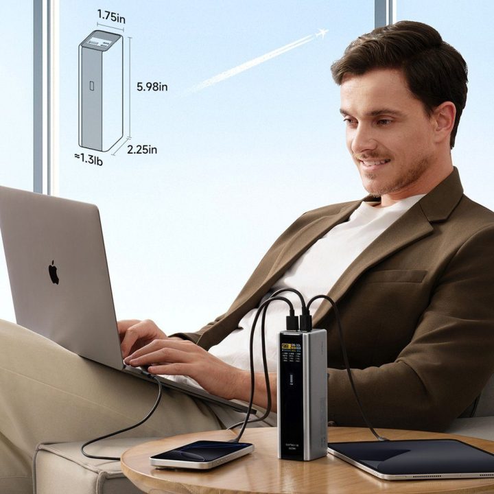 Išorinė baterija 210 W 20000 mAh pilka Cuktech