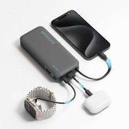 Išorinė baterija 20000 mAh pilka su USB-C Cuktech