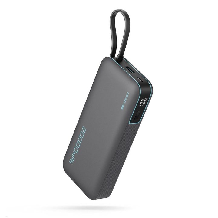 Išorinė baterija 20000 mAh pilka su USB-C Cuktech