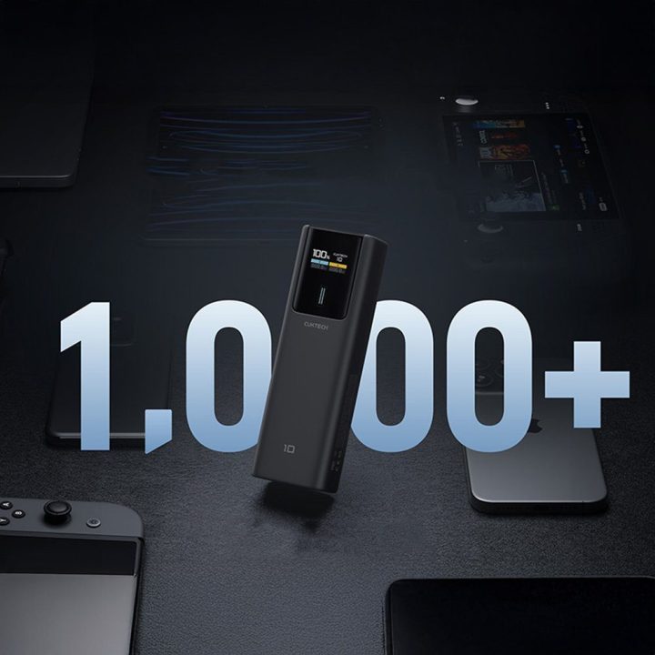 Išorinė baterija 10000 mAh 150 W juoda Cuktech