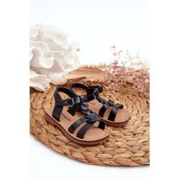 Vaikiški Sarniema sandalai su Velcro užsegimu, juodi