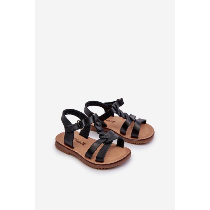 Vaikiški Sarniema sandalai su Velcro užsegimu, juodi