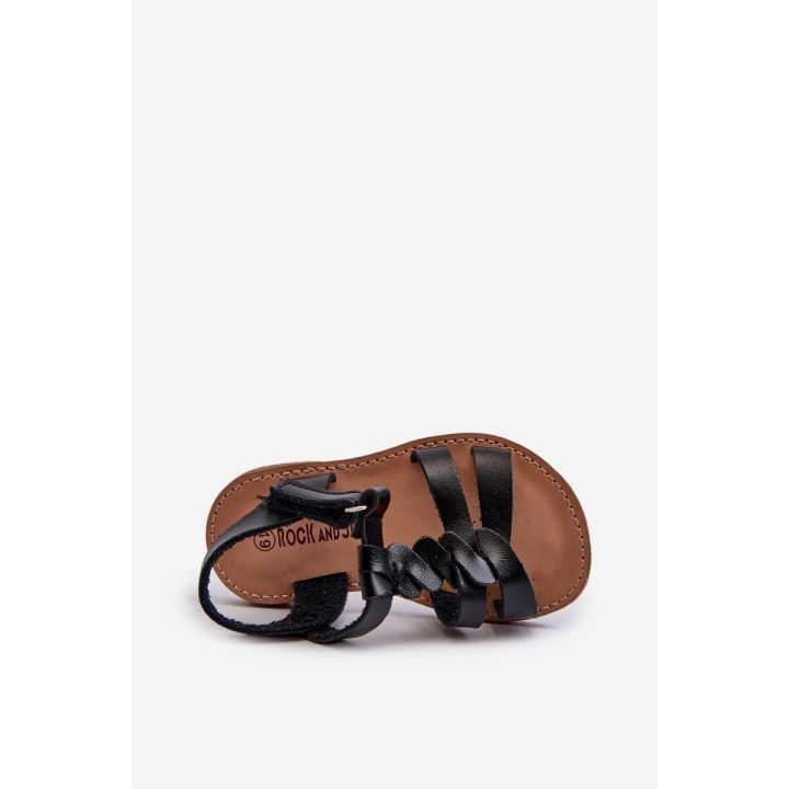 Vaikiški Sarniema sandalai su Velcro užsegimu, juodi