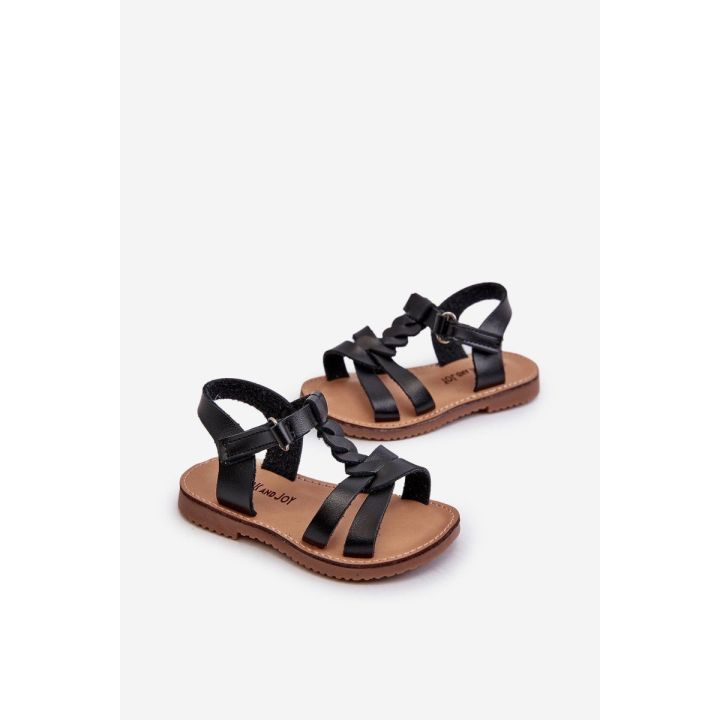 Vaikiški Sarniema sandalai su Velcro užsegimu, juodi