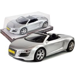 Sidabrinis kabrioleto žaislinis automobilis 1:18 masteliu