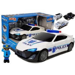 Policijos žaislinis automobilis su garažu ir garsais vaikams