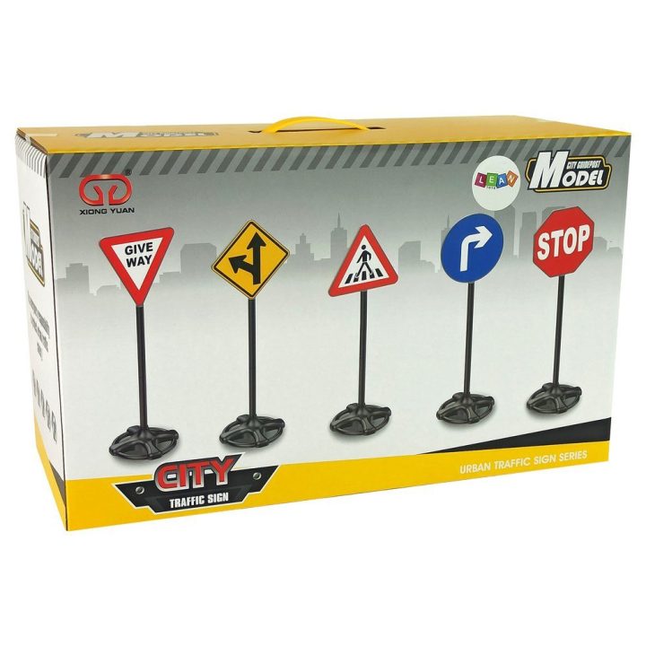 Didaktinių kelių ženklų rinkinys vaikams 82 cm