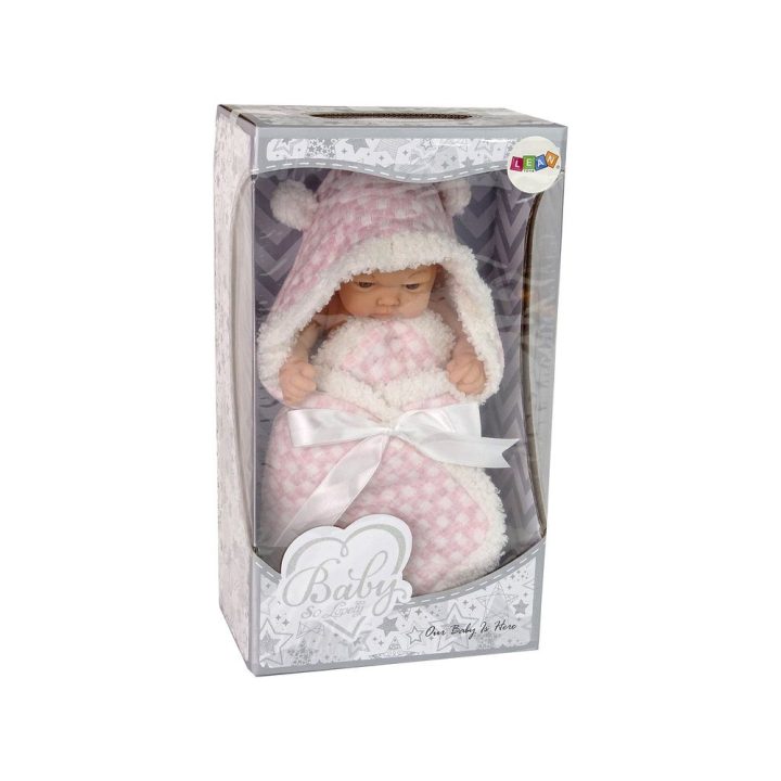 Lėlė kūdikis su rožiniu kaspinėliu LEAN Toys