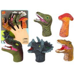 Pirštinės lėlytės dinozaurai vaikams, 5 vnt. rinkinys