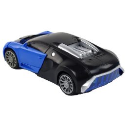 Transformeris automobilis Bugatti mėlynas su šviesomis