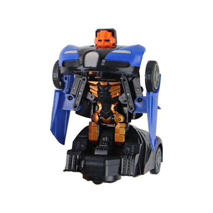 Transformeris automobilis Bugatti mėlynas su šviesomis