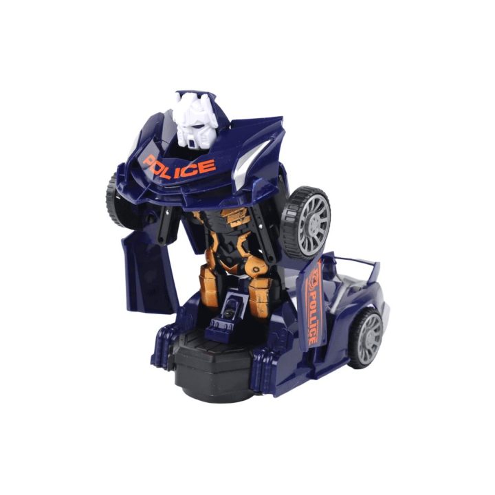 Transformeris policijos automobilis–robotas, tamsiai mėlynas 2in1