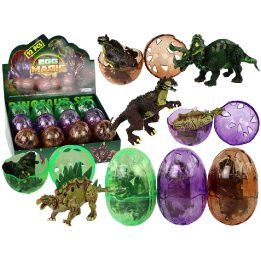 Dinozauro figūrėlė kiaušinyje, 3 spalvos, 9 cm
