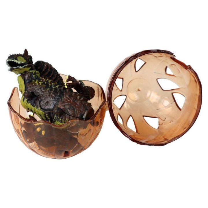 Dinozauro figūrėlė kiaušinyje, 3 spalvos, 9 cm