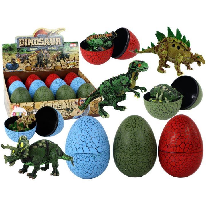 Dinozauro figūrėlė kiaušinyje, 9 cm, 3 spalvos