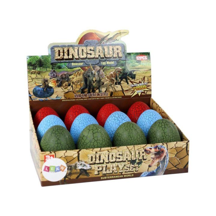 Dinozauro figūrėlė kiaušinyje, 9 cm, 3 spalvos